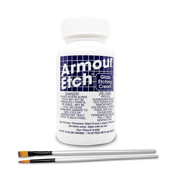 Crema de Grabado para Vidrio Moshify 283 g + Brochas