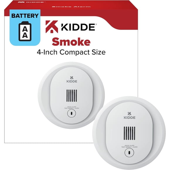 Detector de humo compacto Kidde a pilas AA, 10SDR
