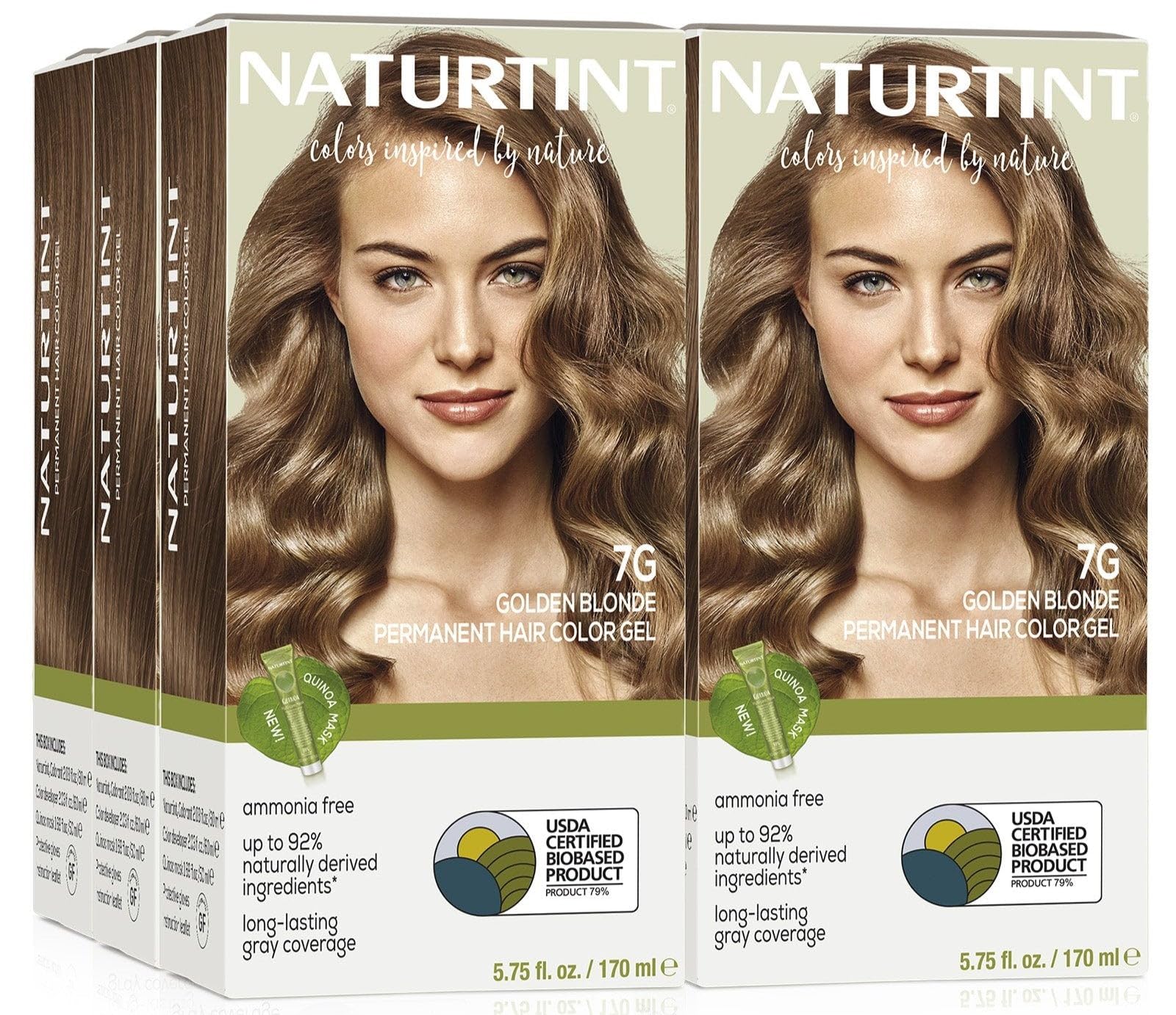 Color De Cabello Naturtint 7 G, Rubio Dorado Permanente, Paquete De 6 Unidades