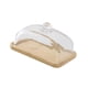 thumbnail image 4 of Soporte para tartas con cúpula de cristal, bandeja para servir tartas, mantequillera, cúpula de postre con base, soporte para tartas para fiestas, bod Madera de bambú, 4 of 5