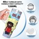 thumbnail image 5 of Ed, Edd y Eddy Vaso aislado de acero inoxidable con asa, diseño temático, regalo para familia, amigos y fans; incluye pajita y encaja en el portavasos estándar, 40 oz, 5 of 6
