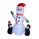 thumbnail image 1 of Muñeco De Nieve Inflable Con Pingüinos, Adorables Accesorios De 1,8 M De Altura Para La Puerta De Entrada En Navidad, 1 of 5