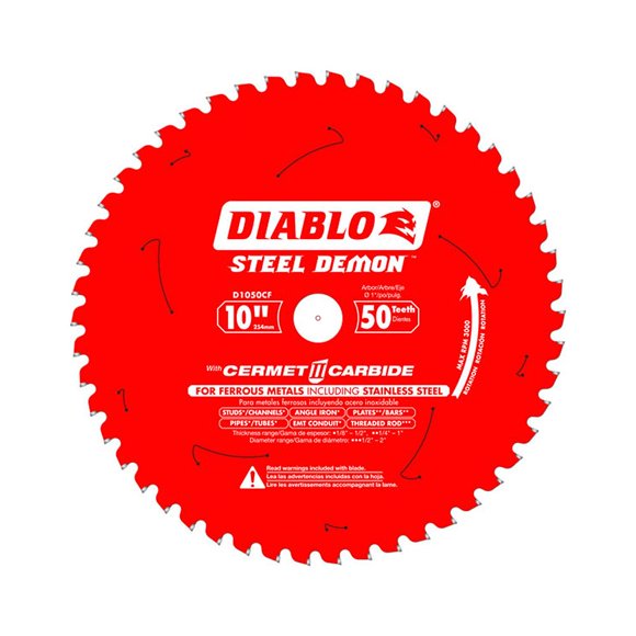 Hoja de sierra Diablo Steel Demon Cermet II de 10 cm para metal mediano