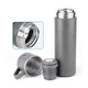 thumbnail image 2 of Set de termo para agua caliente/fría + 3 tazas de 500 ml, color gris, 2 of 3