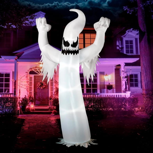 Joiedomi Ghost inflable para Halloween de 12 pies con LED para exteriores