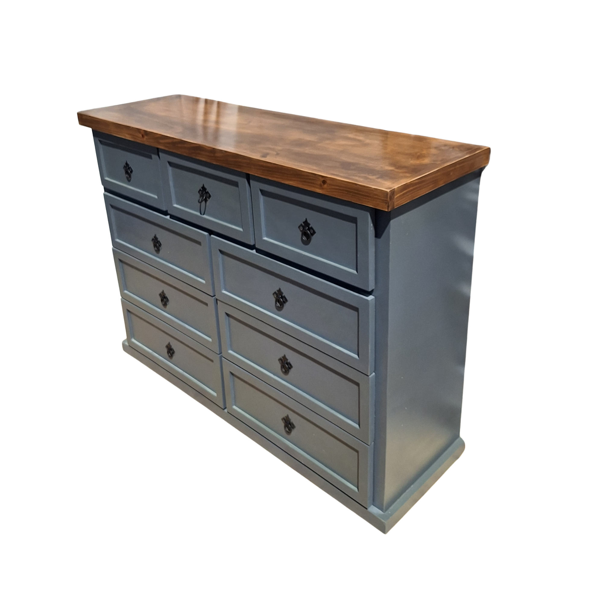 Casahoggar - Comoda Rustica Grafito Bicolor 120 Consenza