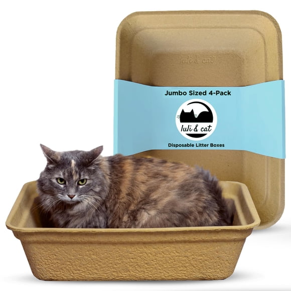 Caja de arena desechable Luli & Cat Jumbo - Pack de 4