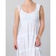 thumbnail image 3 of Vestido largo Smock Crep Blanco Polemic, 3 of 3