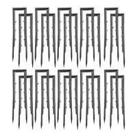 Ioensy - 100X Grapas De Paisaje Estacas De Jardín De Plástico Para Cercas De Privacidad De Césped Al Aire Libre