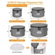 thumbnail image 4 of Contenedores de almacenamiento de China Punemi con tapa dura, juego de 4, color gris, 4 of 7