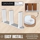 thumbnail image 4 of Guía de piso para puerta corrediza de clóset, paquete de 3, Grovers, 4 of 6