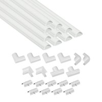 Kit De Fundas Para Cables D-Line, Autoadhesivas, 4 M, Color Blanco