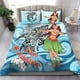 thumbnail image 1 of Juego de cama Nueva Caledonia - Polinesia Niñas con tiburón, 1 of 3