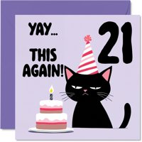 Tarjeta De Felicitación Stuff4 Para Cumpleaños Número 21 ¡Yay This Again! 21 Años
