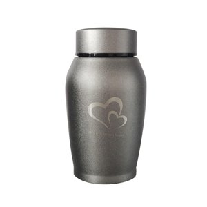 Ioensy - Urnas Para Mascotas Urna De Recuerdo De Acero Inoxidable Urna Impermeable Para Cenizas De Mascotas Contenedor De Cenizas Gris