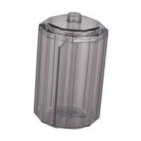 Magideal - Caja Para Hisopos De Maquillaje, Organizador De Cosméticos, Lápiz Labial, Contenedor Para Almohadillas De Algodón, Almacenamiento De Baño Para Cosméti Negro Alto