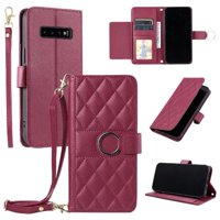 Funda Tipo Billetera Foxdock Para Samsung Galaxy S10 – Tapa Abatible Con Correa Para Mujer