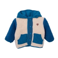 Pillin - Polerón Bebé Niño Forrado Sherpa Y Broches Azul