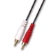 thumbnail image 2 of Cable de audio estéreo compuesto RCA de 2 machos a 2 machos de SatelliteSale, cable universal de PVC negro de 15 pies, 2 of 2
