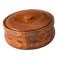 Bothyi - Cuenco De Madera Cuenco Redondo Multiusos Recipiente Reutilizable Hecho A Mano Cuenco Para Servir 18Cmx7.5Cm