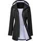 thumbnail image 1 of LOMON Abrigo impermeable largo con capucha para mujer, 1 of 3