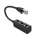 thumbnail image 3 of LAN Ethernet Splitter Negro Macho A Hembra Adaptador De Red Computadora Uno A Tres, 3 of 3