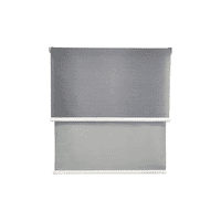 Genérico - Cortina Roller Blackout 2 Paños 160X240 Doble Visillo Gris Sin Cenefa