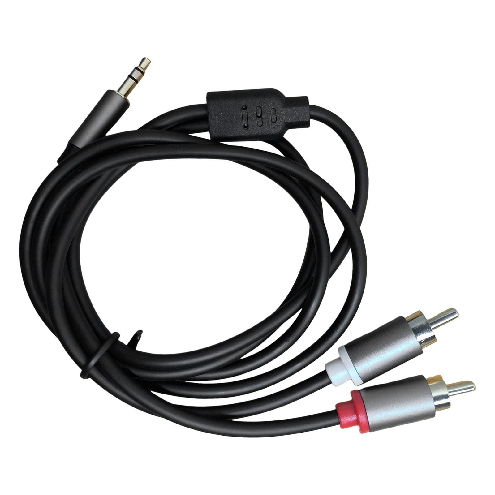 Magideal - Cable De 3 5 Mm A Rca Doble Cable Divisor Rca Y Línea De Coión Cable Adaptador Auxiliar De Audio Antiinterferencias Cable Auxiliar Para Auric 2m