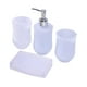 thumbnail image 1 of Juego De Accesorios De Baño Jabonera Soporte Para Cepillo De Dientes Decoración De Encimera Blanco, 1 of 3
