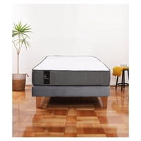 Latam Home - Cama Europea Zen Best 1.5 Plaza Colchon Resortes Base Dividida Tela Gris