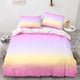 thumbnail image 1 of v2460 Bed Sheets Rainbow Gradient Duvet Cover Set Queen Size Rainbow for Boys Girls Cute Style Bedding Set Polyester Single King Twin Quilt Cover 3-Piece Bedding Set (1 Duvet Cover + 2 Pillow Shams) B, 1 of 5