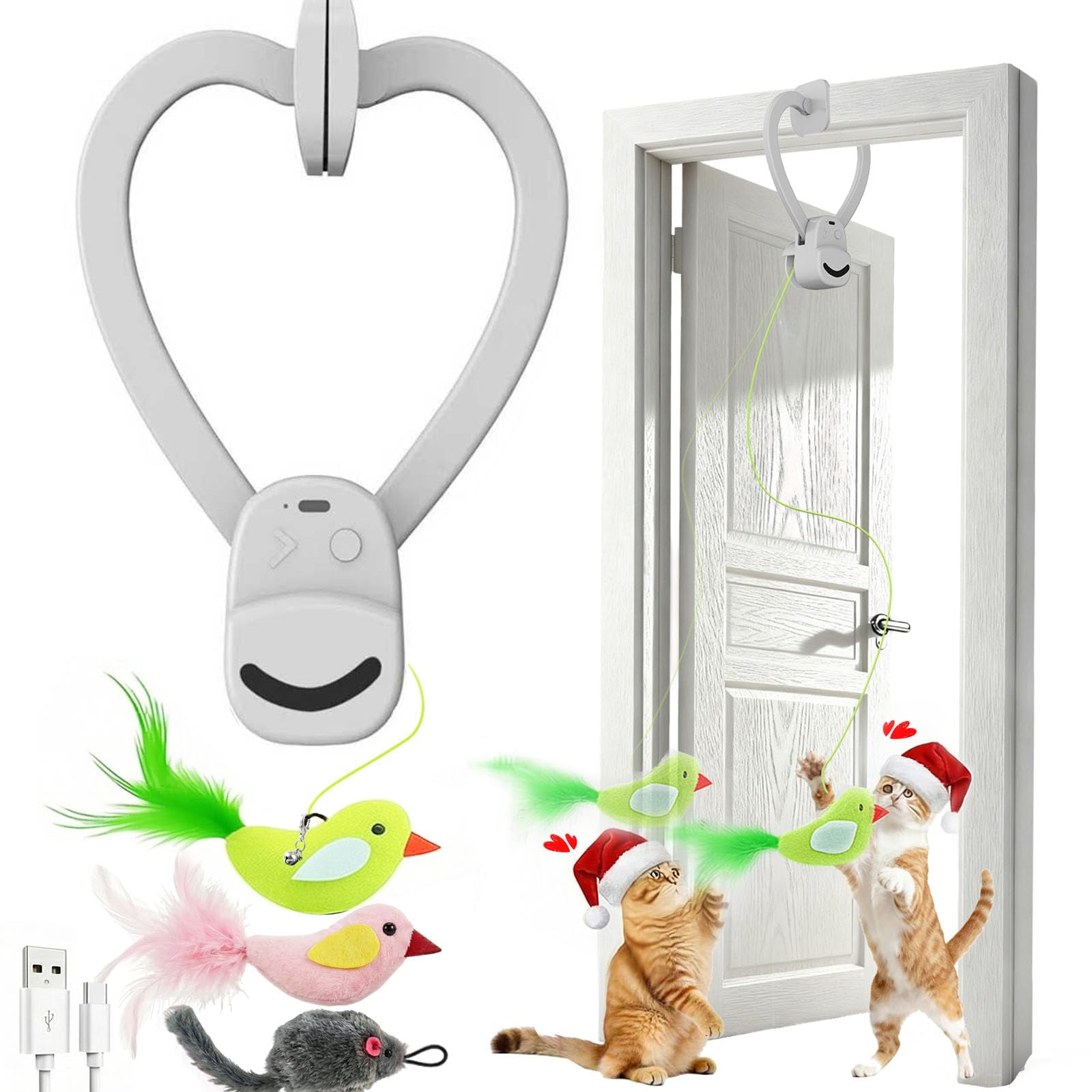 Pluma De Pájaro Volador Automática Aoioploa, De Juguete Interactivo Para Gatos