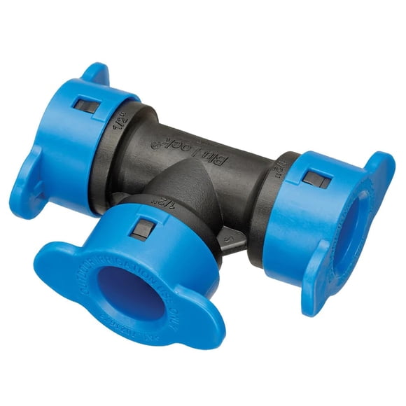 Blu-Lock Tee Orbit 31977 - 1/2 para tubería de polietileno