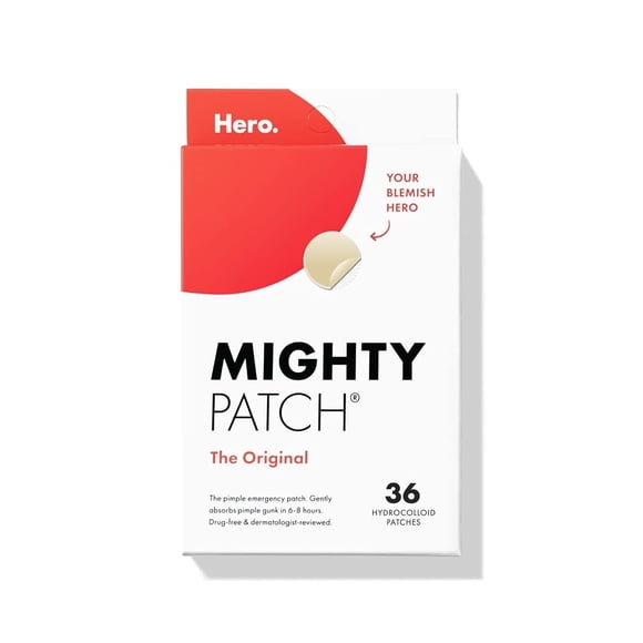 Parche para acné y espinillas Hero Cosmetics Mighty Patch Original, 36 unidades