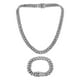 thumbnail image 1 of Cadena Cubana Punk Para Hombres Collar Pulsera Joyería Colgante Regalo Plata, 1 of 5