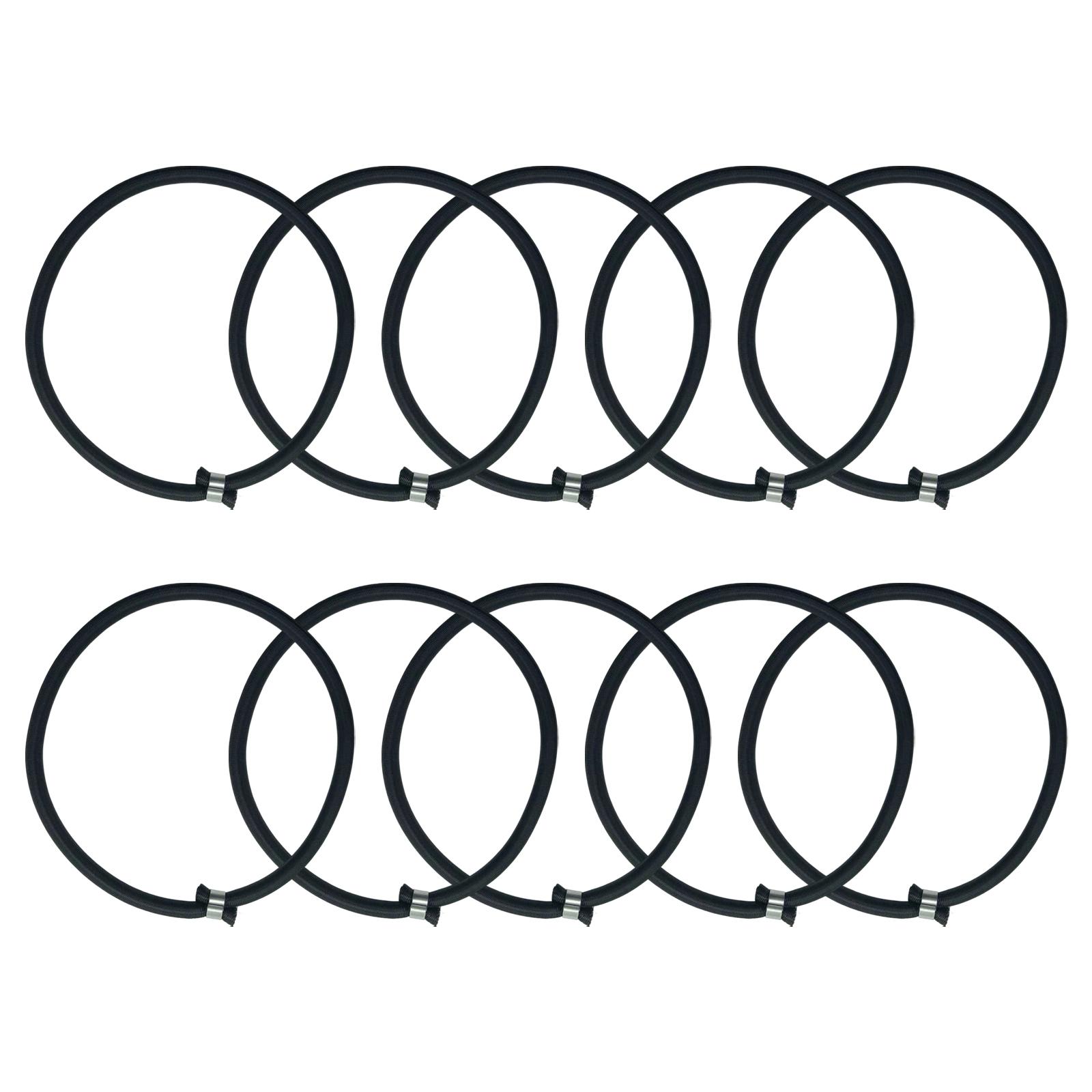 Magideal - Cuerda Elástica Para Cama Elástica 10X, Cuerda Elástica, 8 Mm, Muy Elástica, Correas Elásticas De Repuesto, Correas De Tensión Para Cubiertas De Lona, Negro