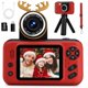 thumbnail image 1 of Cámara para niños Makolle 1080P HD Video Selfie con tarjeta SD de 32 GB, roja, 1 of 6