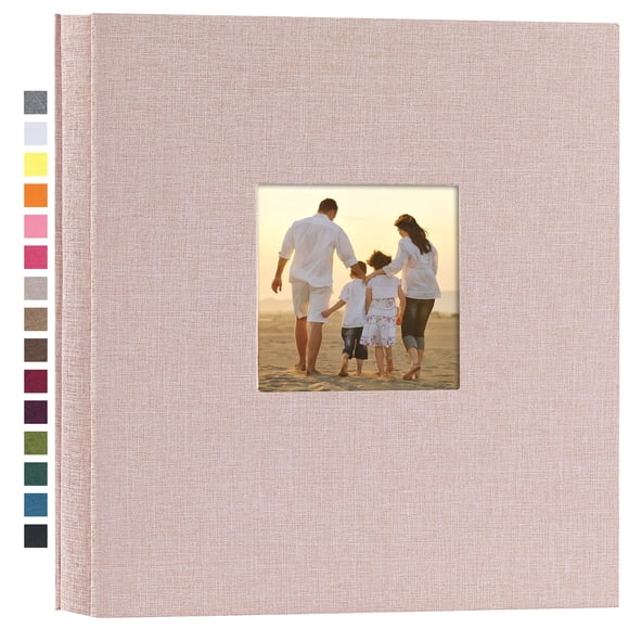 Álbum de fotos Potricher de lino, tapa dura, 4 x 6, 600 fotos, tamaño C
