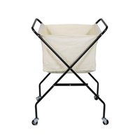 Magideal - Carro De Lavandería Plegable Con Ruedas, Bolsa Interior Extraíble, Altura 82 Cm, Elegante Cesta De Lavandería Multifuncional Con Ruedas, Estructura De