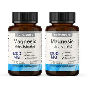 Nutracore - Bisglicinato De Magnesio 1200Mg - 180 Cápsulas (Pack 2X90 Caps)