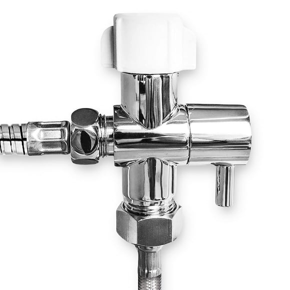 Adaptador en T GenieBidet Hybrid LEAK-STOP de latón de 3 vías para bidé