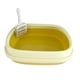 thumbnail image 4 of Bandeja de arena para gatos con tapa abierta con pala, arena para gatos grande, valla extraíble, resistente, bandeja de arena para gatos para mascotas amarillo, 4 of 5