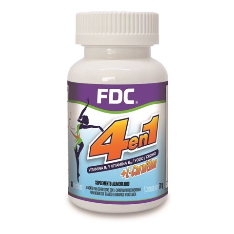 Fdc - Adelgazante - 4 En 1 Con L-Carnitina X 60 Caps
