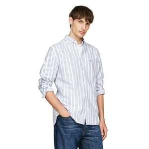Camisa Tommy Hilfiger Heritage Oxford Multi Stripe Para Hombre