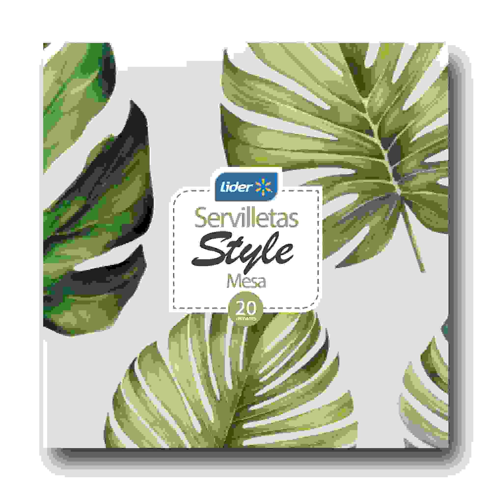 Servilletas Doble Hoja Floral 6 33x33cm 20 Un Lider