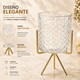 thumbnail image 2 of Candelabro Vidrio Rombos Con Pedestal, 2 of 6