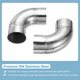 thumbnail image 3 of Uxcell 3 1/2" (89mm) ID Codo de 90 Grados, Conector Adaptador de Tubería de Metal de Acero Inoxidable, 3 of 5