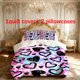 thumbnail image 1 of 3pcs Love Pattern Wallpaper Themed Bedding Set | 1 Duvet Cover + 2 Pillowcases Polyester, 1 of 5