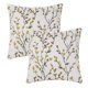 thumbnail image 1 of REGALWOVEN 2 Piezas Funda de Almohada Decorativa Clásica Bordada Jacquard Teal Patrón de Fundas de Almohada para Exterior Interior Flor Amarilla 24" x 24", 1 of 7