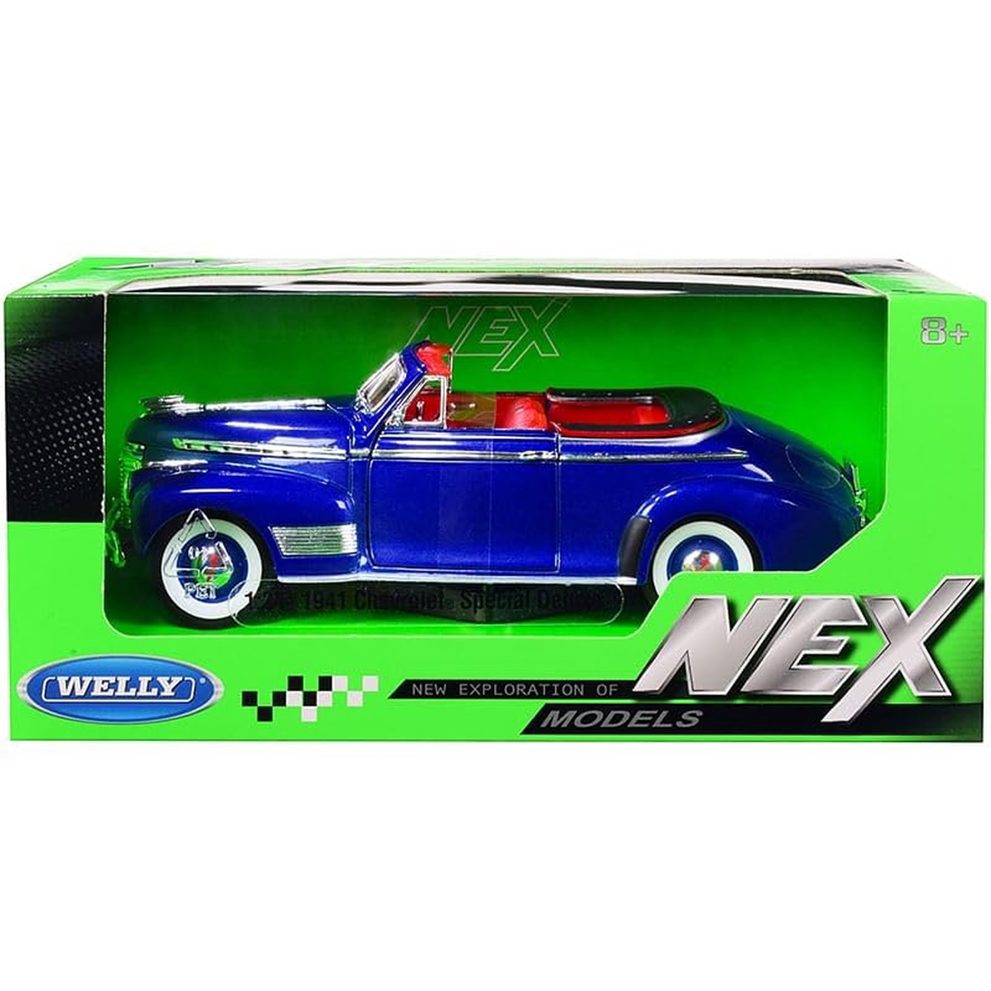 Welly Models - Maqueta De Coche Fundido A Presión Welly 1941 Chevy Special Deluxe 1/24 Azul